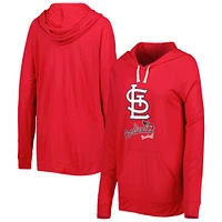 Women's Touch Red St. Louis Cardinals Pre-Game Raglan Pullover Hoodie