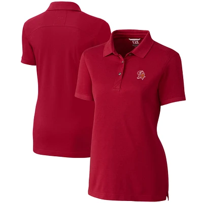 Women's Cutter & Buck Red Tampa Bay Buccaneers Throwback Logo Advantage Tri-Blend Pique Polo