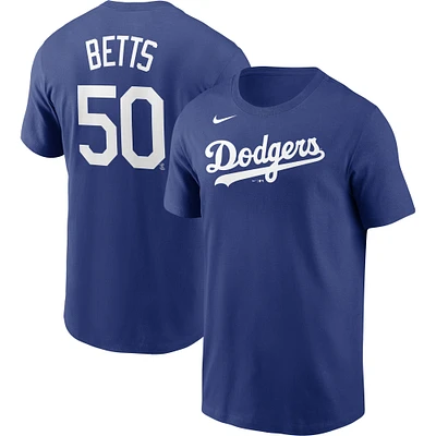 Men's Nike Mookie Betts Royal Los Angeles Dodgers Name & Number - T-Shirt