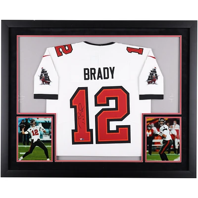 Tom Brady Tampa Bay Buccaneers Autographed Super Bowl LV Champions Framed White Nike Limited Jersey