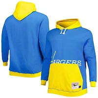 Men's Mitchell & Ness Powder Blue/Gold Los Angeles Chargers Big Tall Face Pullover Hoodie