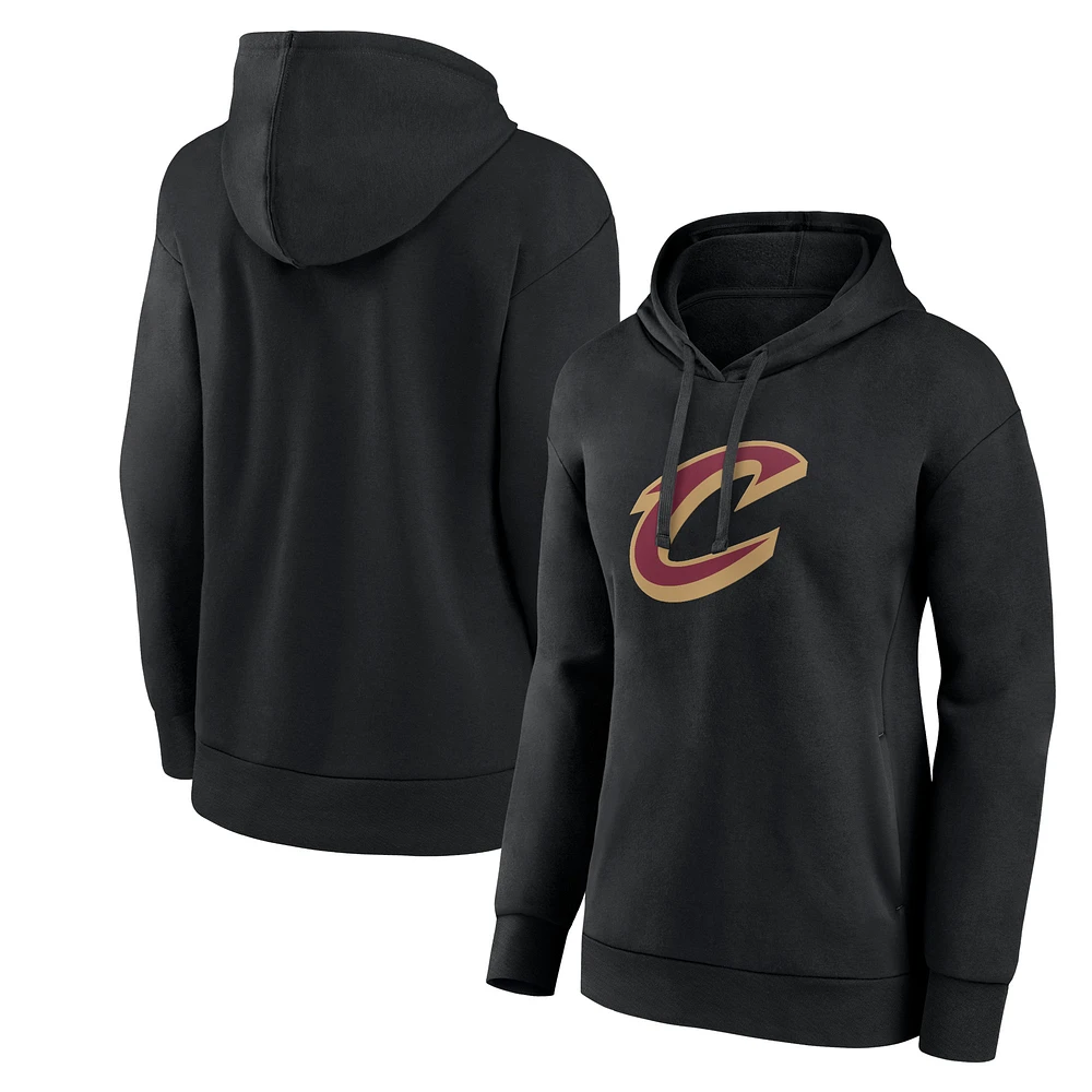 Women's Black Cleveland Cavaliers Primary Logo Pullover Hoodie