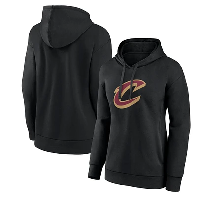 Women's Black Cleveland Cavaliers Primary Logo Pullover Hoodie