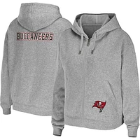 Women's WEAR by Erin Andrews Heathered Gray Tampa Bay Buccaneers Team Full-Zip Hoodie