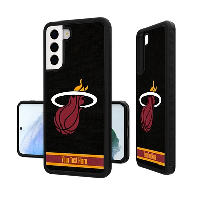 Miami Heat Personalized Stripe Galaxy Bump Case