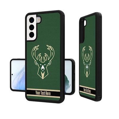Milwaukee Bucks Personalized Stripe Galaxy Bump Case