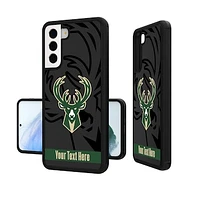 Milwaukee Bucks Personalized Tilt Design Galaxy Bump Case