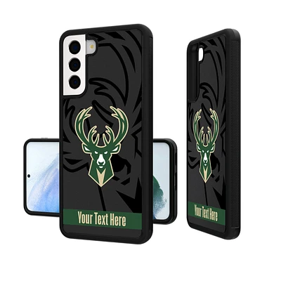 Milwaukee Bucks Personalized Tilt Design Galaxy Bump Case