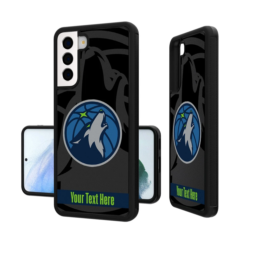 Minnesota Timberwolves Personalized Tilt Design Galaxy Bump Case