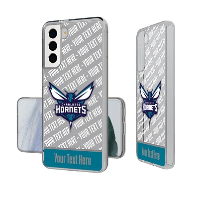 Charlotte Hornets Personalized Tilt Design Galaxy Clear Case