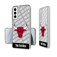 Chicago Bulls Personalized Tilt Design Galaxy Clear Case