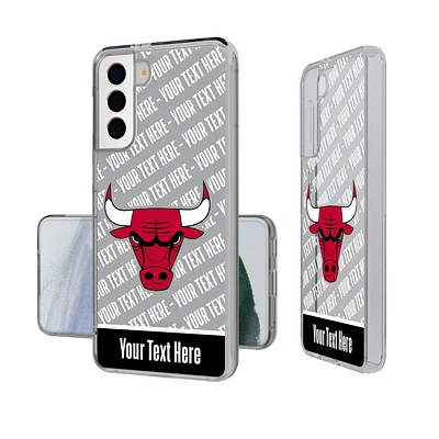 Chicago Bulls Personalized Tilt Design Galaxy Clear Case