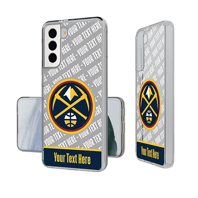 Denver Nuggets Personalized Tilt Design Galaxy Clear Case