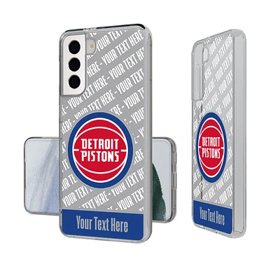 Detroit Pistons Personalized Tilt Design Galaxy Clear Case