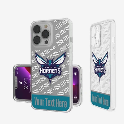Charlotte Hornets Personalized Tilt Design iPhone Clear Case