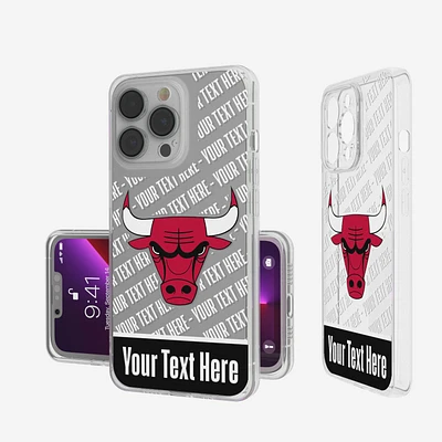 Chicago Bulls Personalized Tilt Design iPhone Clear Case