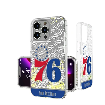 Philadelphia 76ers Personalized Stripe iPhone Glitter Case