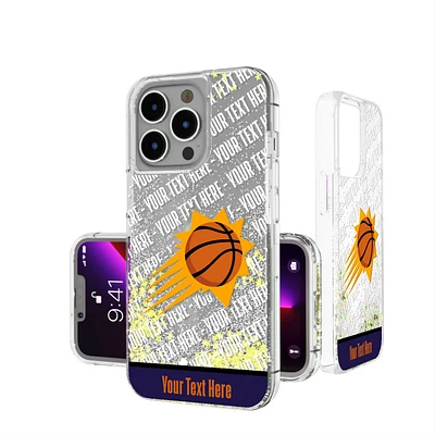 Phoenix Suns Personalized Stripe iPhone Glitter Case