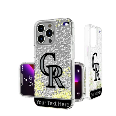 Colorado Rockies iPhone Personalized Glitter Case