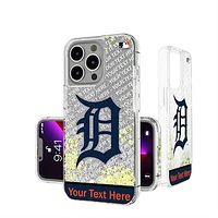 Detroit Tigers iPhone Personalized Glitter Case