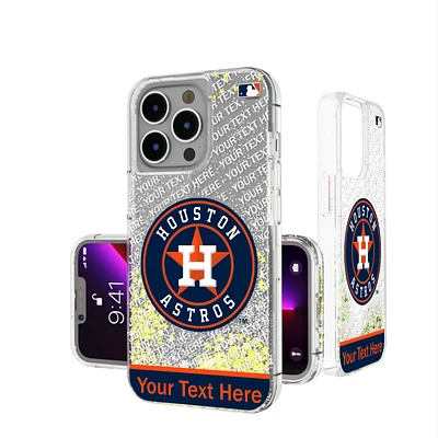 Houston Astros iPhone Personalized Glitter Case
