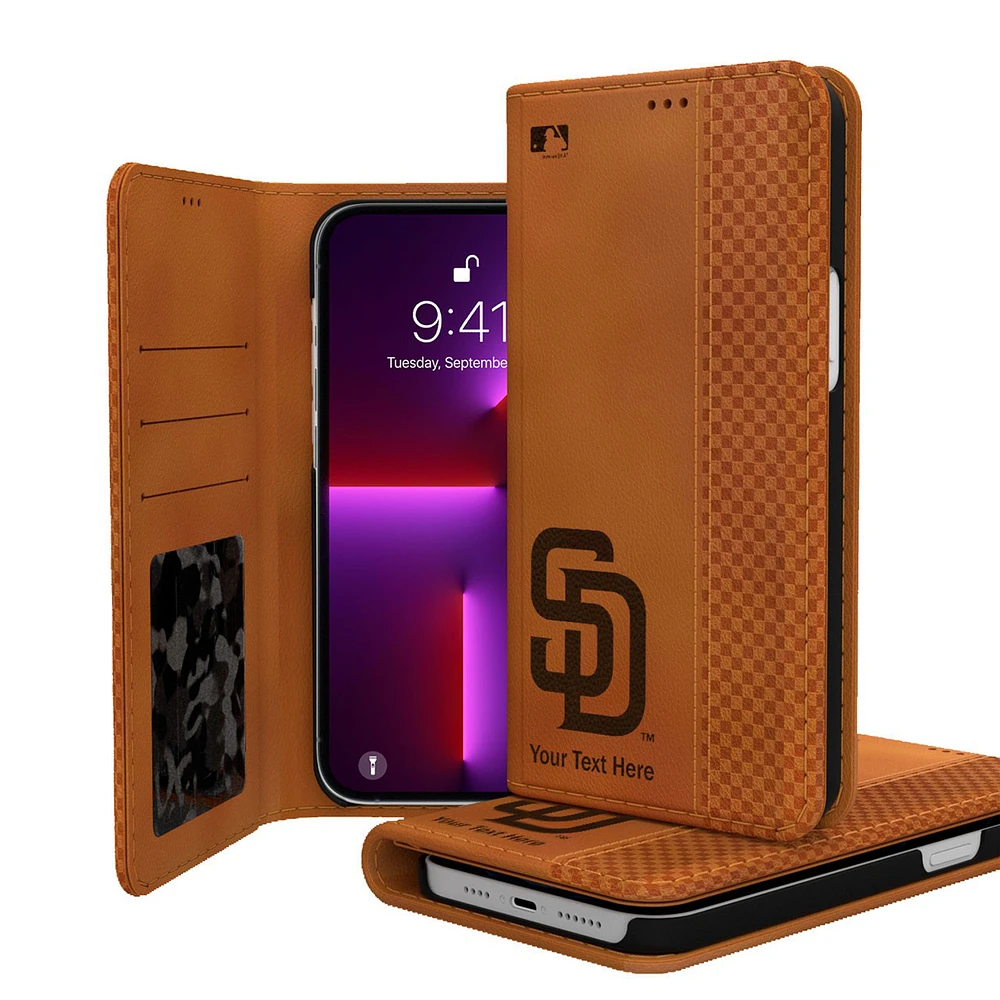San Diego Padres Personalized Burn Design iPhone Folio Case