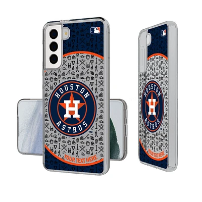 Houston Astros Circle Design Galaxy Clear Phone Case
