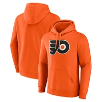 Men's Orange Philadelphia Flyers Primary Team Logo Pullover Hoodie