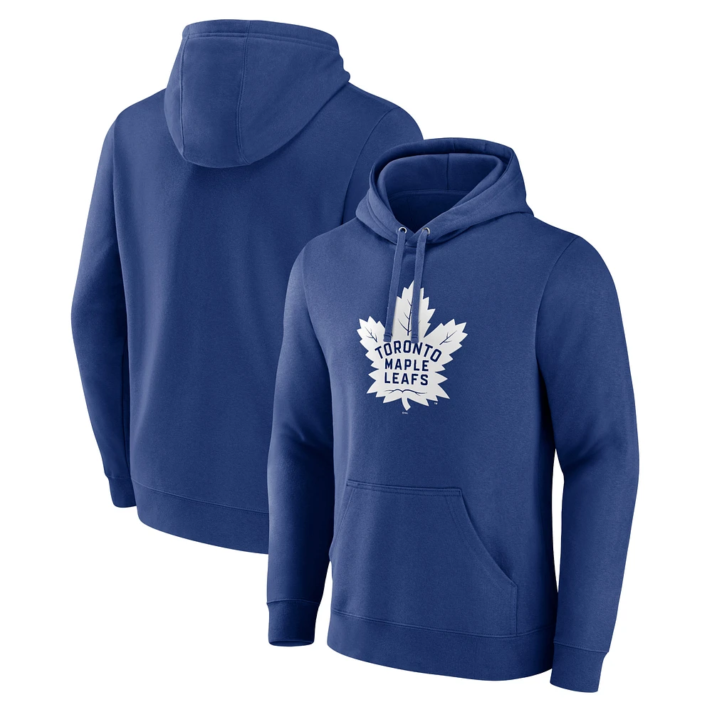 Men's Blue Toronto Maple Leafs Primary Logo Pullover Hoodie