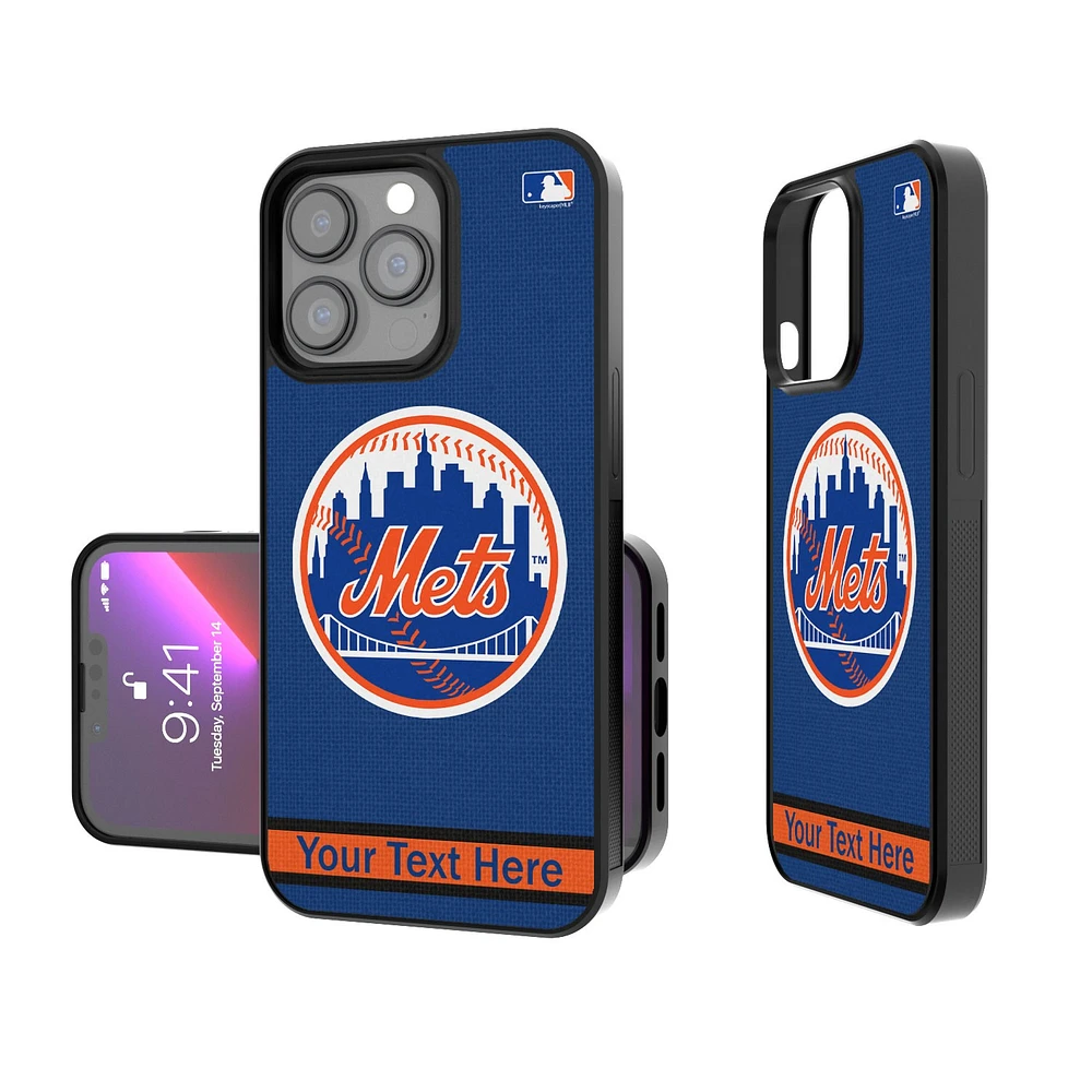 New York Mets Stripe Design Personalized iPhone Bump Case