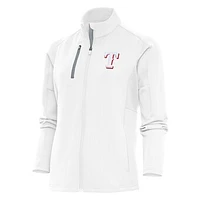 Women's Antigua White Texas Rangers Logo Generation Full-Zip Jacket
