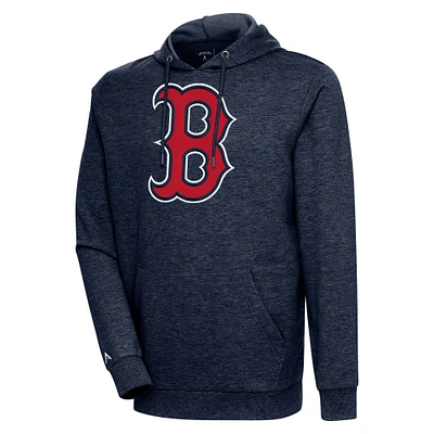 Men's Antigua Heather Navy Boston Red Sox Action Pullover Hoodie