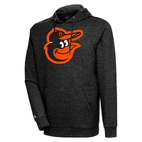 Men's Antigua Heather Baltimore Orioles Action Pullover Hoodie