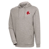 Men's Antigua Oatmeal Boston Red Sox Action Pullover Hoodie