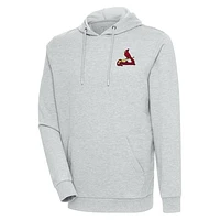 Men's Antigua Heather St. Louis Cardinals Action Pullover Hoodie