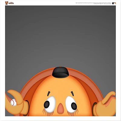 Crazy Crab San Francisco Giants 12'' x 12'' Minimalist Mascot Poster Print