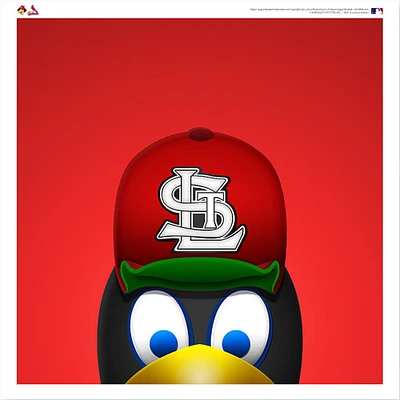 Fredbird St. Louis Cardinals 12'' x 12'' Minimalist Mascot Poster Print