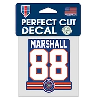 WinCraft Wilber Marshall Florida Gators Ring of Honor 4'' x 4'' Perfect Cut Decal