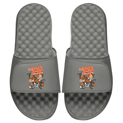 Men's ISlide x BreakingT Gray NFLPA New Cats Slide Sandals