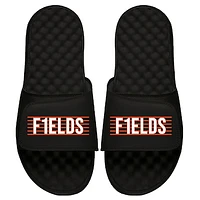 Men's ISlide x BreakingT Justin Fields Black NFLPA F1ELDS Slide Sandals