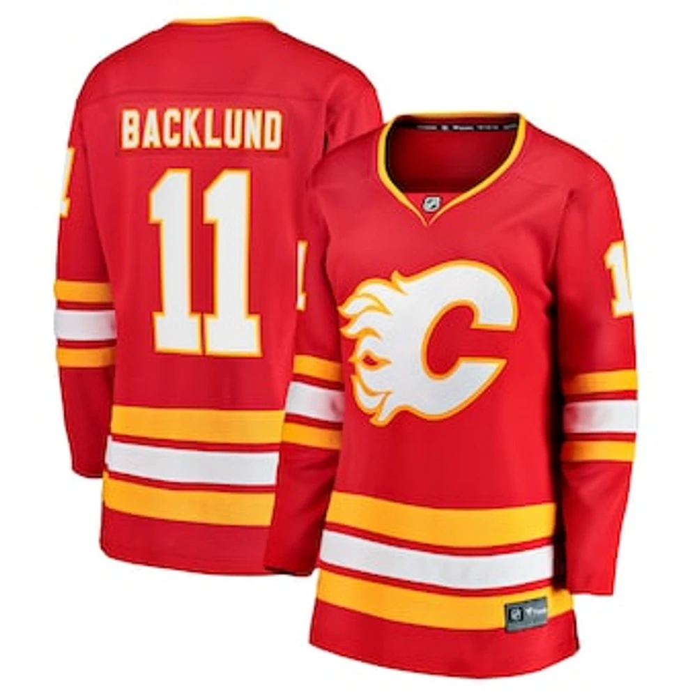 Women's Fanatics Mikael Backlund Red Calgary Flames Home Team Breakaway Player Jersey