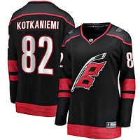 Women's Fanatics Jesperi Kotkaniemi Black Carolina Hurricanes Home Breakaway Player Jersey