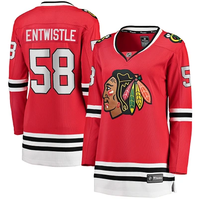 Women's Fanatics MacKenzie Entwistle Red Chicago Blackhawks Home Breakaway Player Jersey