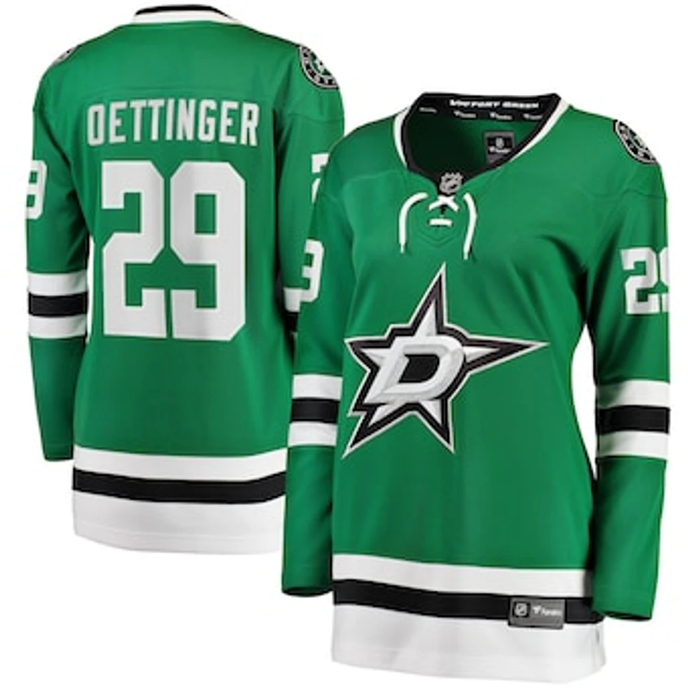 Women's Fanatics Jake Oettinger Kelly Green Dallas Stars Home Breakaway Player Jersey