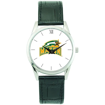 Unisex Silver George Mason Patriots Stainless Steel Wristwatch