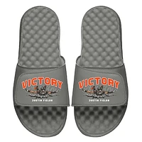 Youth BreakingT x ISlide Justin Fields Gray NFLPA Victory Slide Sandals