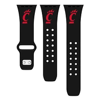 Black Cincinnati Bearcats Logo Silicone Apple Watch Band