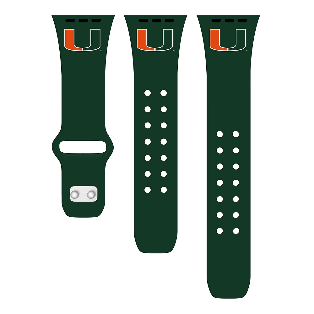 Miami Hurricanes Logo Silicone Apple Watch Band