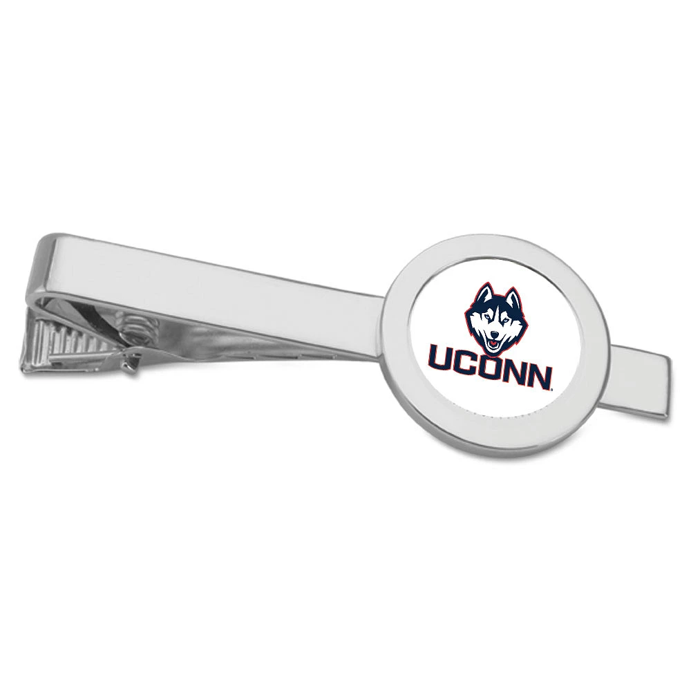 Silver UConn Huskies Team Logo Tie Bar