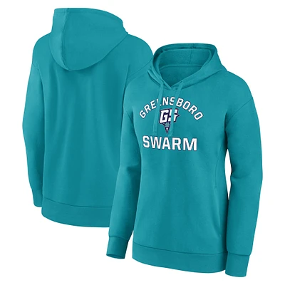 Women's Teal Greensboro Swarm Overtime Pullover Hoodie
